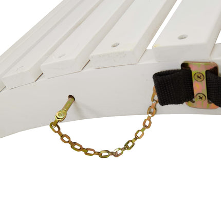 Chaise longue blanc 184x55x64 cm bois massif d'acacia