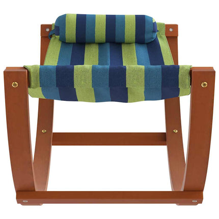 Hamac à bascule pour enfants bleu et vert tissu