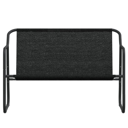 Banc de jardin à 2 places avec coussin anthracite acier