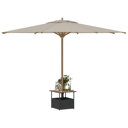 Table de jardin avec trou de parasol noir résine tressée