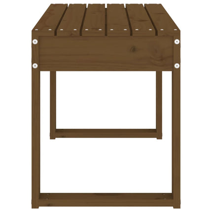 Banc de jardin marron miel 80x38x45 cm bois de pin massif
