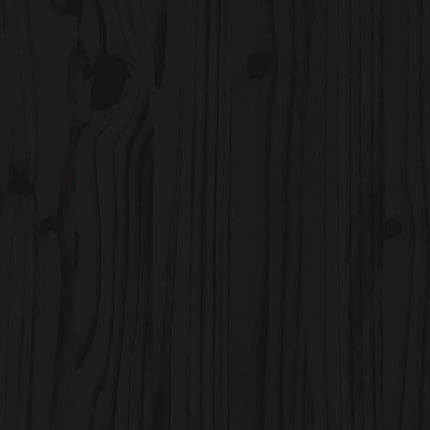 Banc de jardin noir 80x38x45 cm bois massif de pin