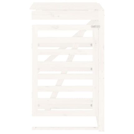 Extension d'abri de poubelle sur roulettes blanc pin massif