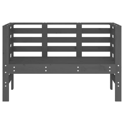 Banc de jardin gris 111,5x53x71 cm bois massif de pin