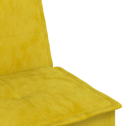Canapé-lit en forme de L jaune 255x140x70 cm velours