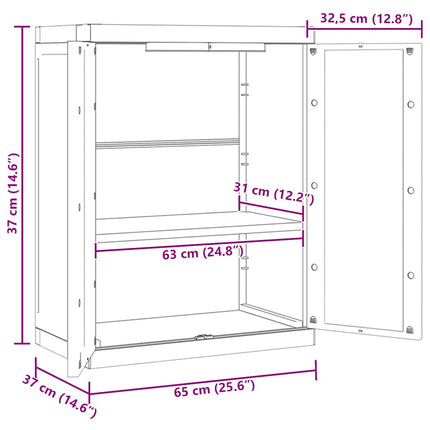 Armoire de rangement d'extérieur gris et noir 65x37x85 cm PP