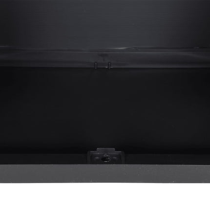 Armoire de rangement d'extérieur gris et noir 65x37x85 cm PP