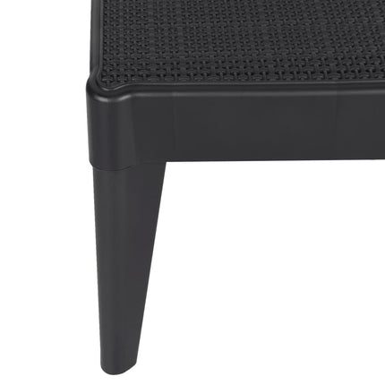 Chaise longue anthracite 186x60x29 cm PP