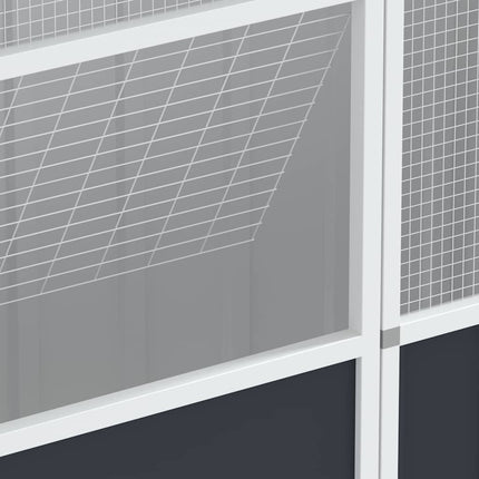 Cage à oiseaux anthracite 215x78x200 cm acier galvanisé