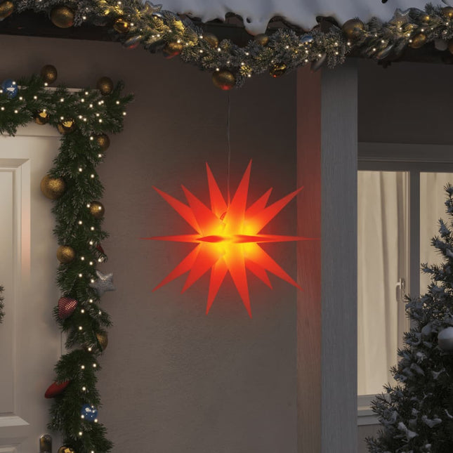 Lumières de Noël avec LED 3 pcs pliable rouge 57 cm