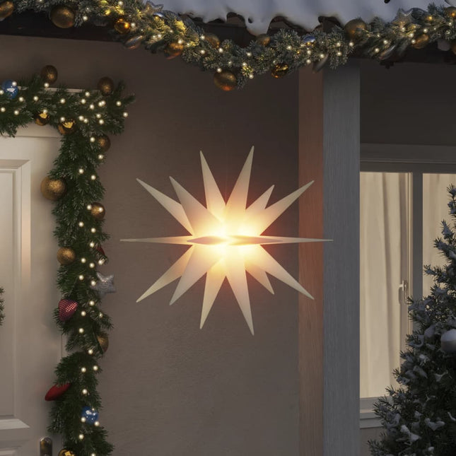 Lumières de Noël avec LED 3 pcs pliable blanc 100 cm