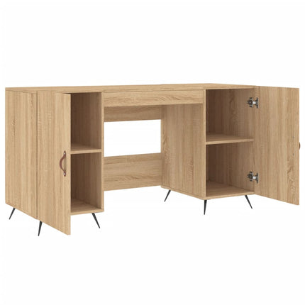 Bureau chêne sonoma 140x50x75 cm bois d'ingénierie