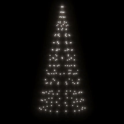 Sapin de Noël à LED sur mât de drapeau 200 LED blanc 180 cm