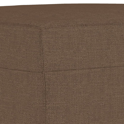 Canapé à 3 places avec repose-pieds Marron 180 cm Tissu