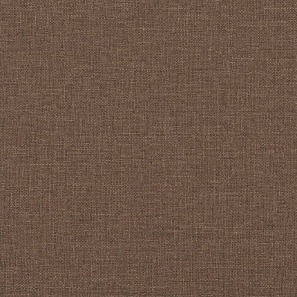 Canapé à 3 places avec repose-pieds Marron 180 cm Tissu