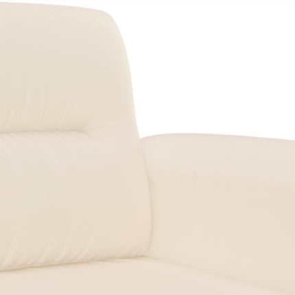 Ensemble de canapés 3 pcs avec coussins beige tissu microfibre