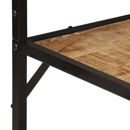 Porte-manteau 90x35x180 cm bois de manguier et fer