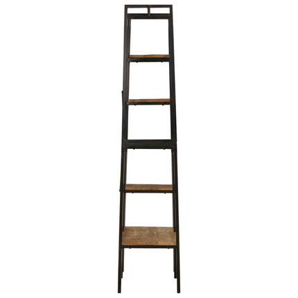 Porte-vêtements et étagères 90x40x190cm bois de manguier et fer