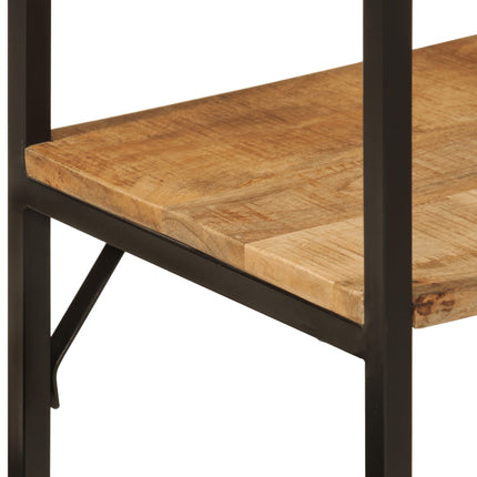 Porte-vêtements et étagères 90x40x190cm bois de manguier et fer