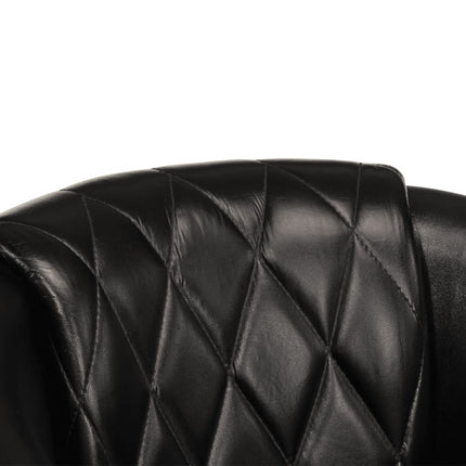 Chaise cabriolet noir cuir véritable