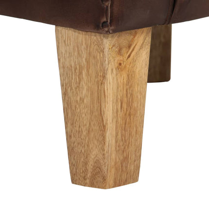 Fauteuil Marron foncé Cuir véritable