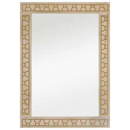 Miroir de bain 50x70x2,5 cm bois de manguier massif et verre
