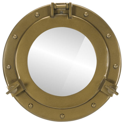 Miroir en forme de hublot mural Ø30 cm aluminium et verre