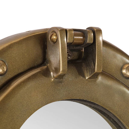 Miroir en forme de hublot mural Ø30 cm aluminium et verre