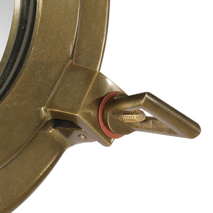 Miroir en forme de hublot mural Ø30 cm aluminium et verre