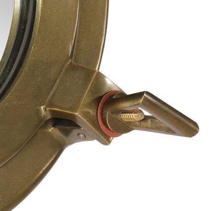 Miroir en forme de hublot mural Ø38 cm aluminium et verre