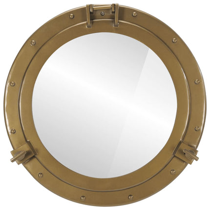 Miroir en forme de porthole mural Ø50 cm aluminium et verre