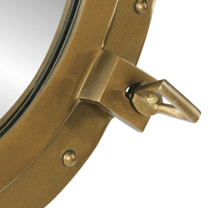 Miroir en forme de porthole mural Ø50 cm aluminium et verre