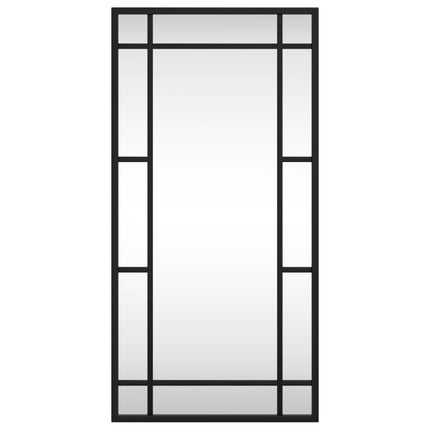 Miroir mural noir 30x60 cm rectangulaire fer