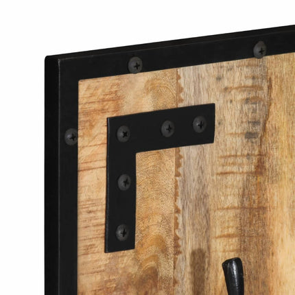 Porte-manteau 35x8x110 cm bois de manguier massif brut