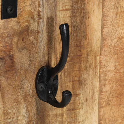 Porte-manteau 35x8x110 cm bois de manguier massif brut