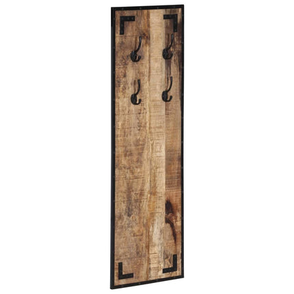 Porte-manteau 35x8x110 cm bois de manguier massif brut