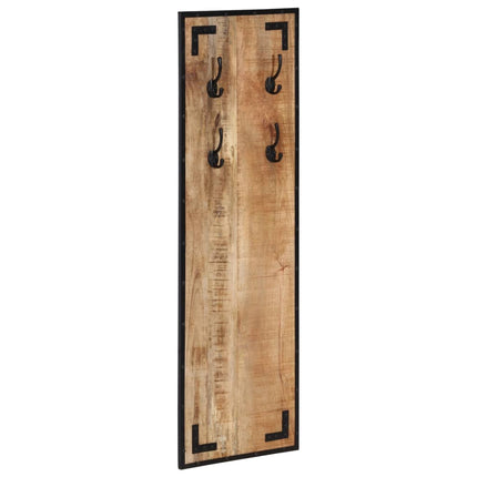 Porte-manteau 35x8x110 cm bois de manguier massif brut