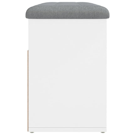 Banc à chaussures Blanc 82x32x45,5 cm Bois d'ingénierie