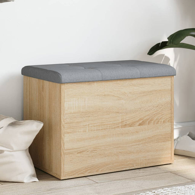 Banc de rangement Chêne Sonoma 62x42x45 cm Bois d'ingénierie
