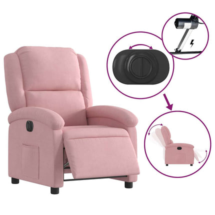 Fauteuil inclinable électrique Rose Velours