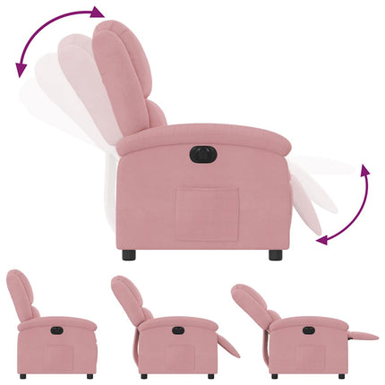 Fauteuil inclinable électrique Rose Velours