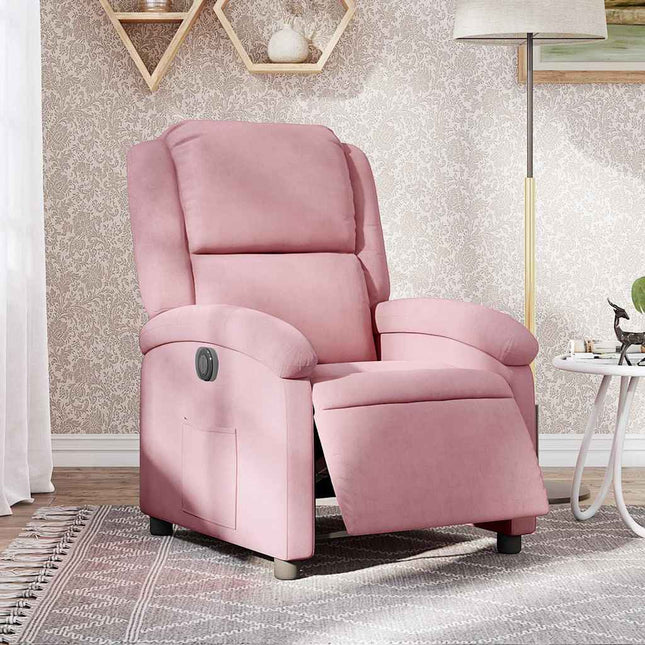 Fauteuil inclinable électrique Rose Velours