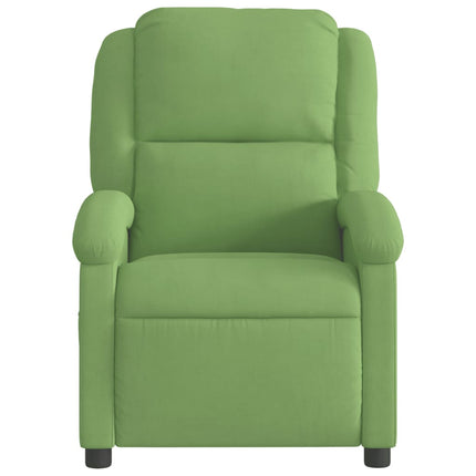 Fauteuil inclinable de massage électrique vert clair velours