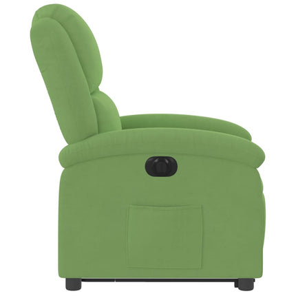 Fauteuil inclinable électrique vert clair velours