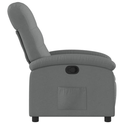 Fauteuil inclinable en tissu gris foncé