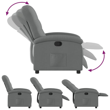 Fauteuil inclinable en tissu gris foncé