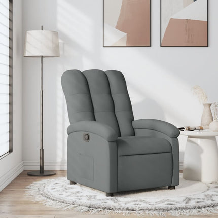Fauteuil inclinable en tissu gris foncé