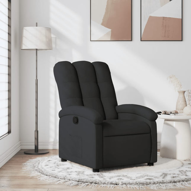 Fauteuil inclinable en tissu noir