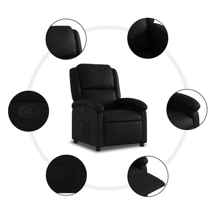 Fauteuil inclinable noir similicuir