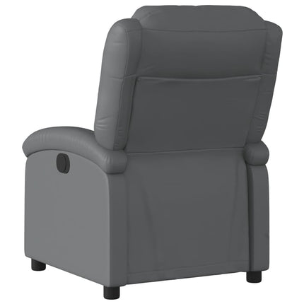 Fauteuil inclinable gris similicuir